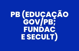 Banner com arte do curso: PB (Educação gov/PB; FUNDAC e SECULT)