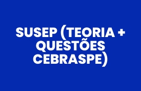 Banner com arte do curso: SUSEP (teoria + questões CEBRASPE)