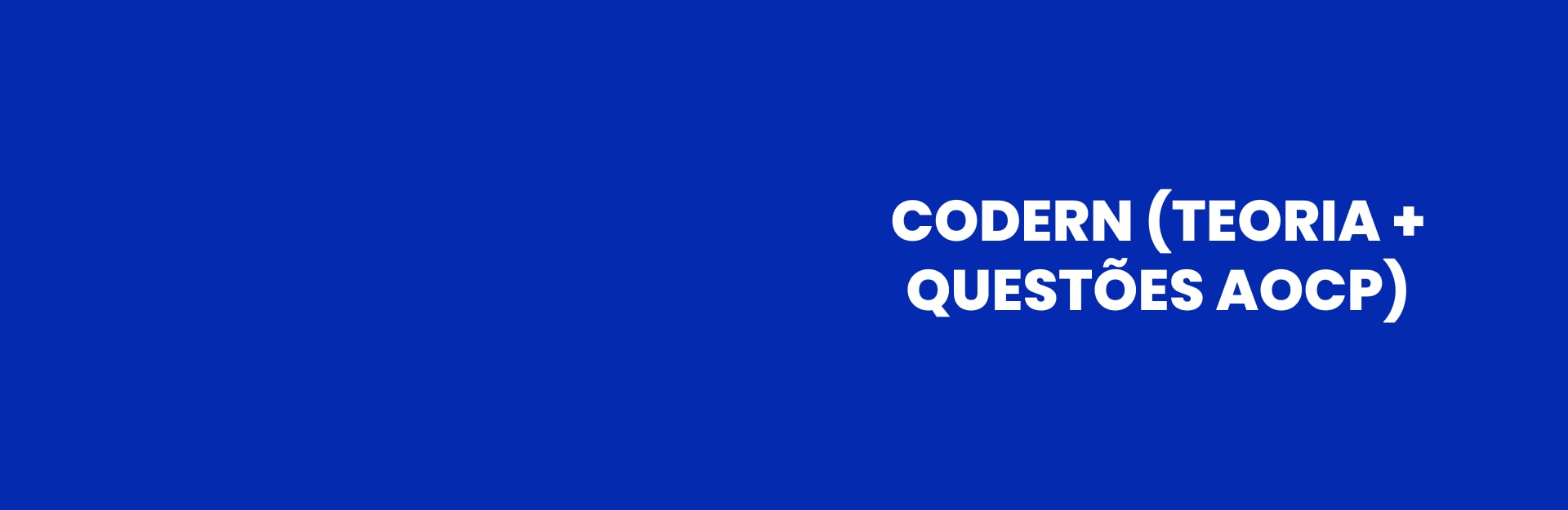 Banner do curso CODERN (teoria + questões AOCP)